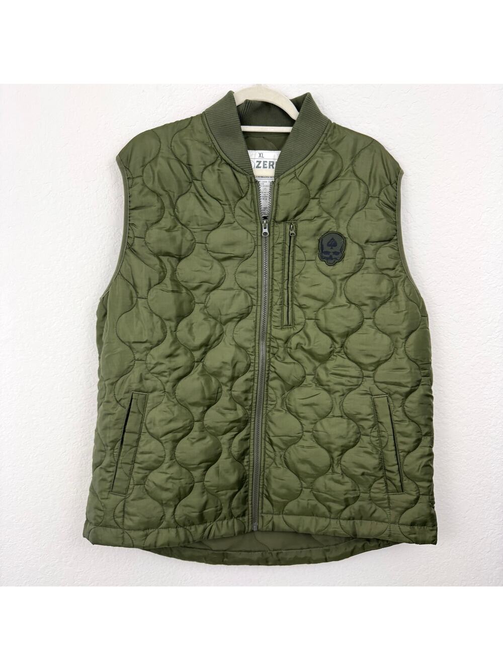 Zero Foxtrot Mens Woobie Vest Size XL Quilted Outdoor Camping Dark Olive Green